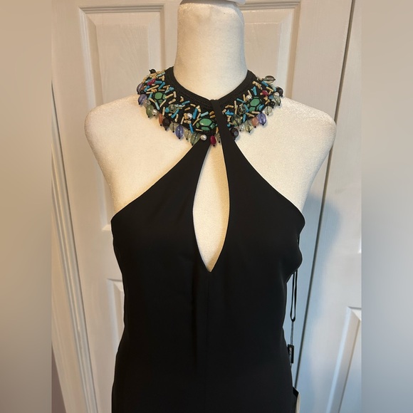 Emporio Armani Black Sequin Sleeveless Halter Gown - Picture 2 of 16